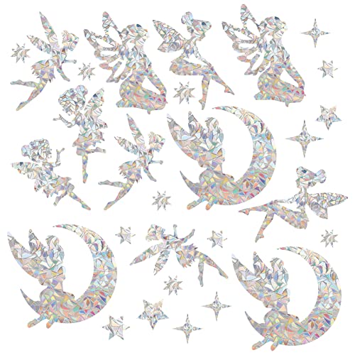 GORGECRAFT 26 STÜCKE Engel Fensteraufkleber Fee Antikollision Mond Stern Regenbogen Fensterglasaufkleber Für Vögel Streik Aufkleber Nicht Klebende Prismatische Vinylfolie Für Schiebetüren Fensterglas GORGECRAFT 26 STÜCKE Engel Fensteraufkleber Fee Antikollision Mond Stern Regenbogen Fensterglasaufkleber Für Vögel Streik Aufkleber Nicht Klebende Prismatische Vinylfolie Für Schiebetüren Fensterglas von GORGECRAFT