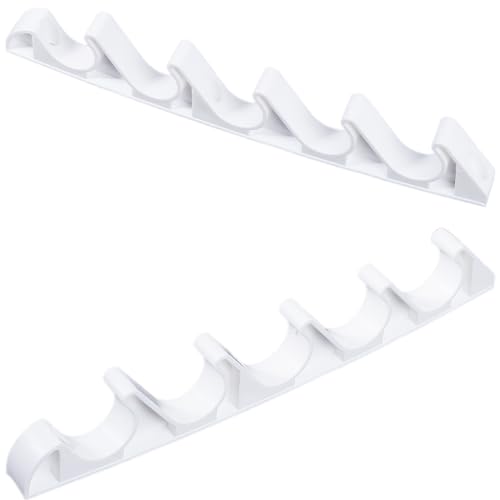 GORGECRAFT 2Stk 6 Positionen Verstellbare Halterung Aus Weiß Kunststoff 24.7x3.6cm Chaiselongue-Halterungen Für Den Außenbereich Stuhl-Ersatzteile Rückenstütze Für Terrasse Rasen Hofmöbel von GORGECRAFT