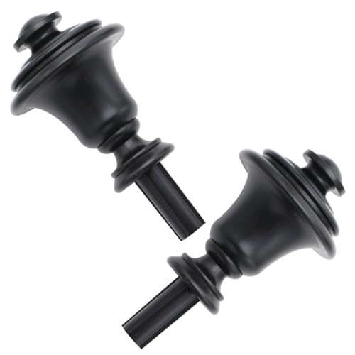 GORGECRAFT 2Stk Runde Gardinenstangen-Endstücke Gardinenstangen-Endstücke Schwarze Teetassen-Form Ersatz Dekorative Endkappen Für Zuhause Vorhang Römische Stange Dekorations Innendurchmesser 29mm von GORGECRAFT