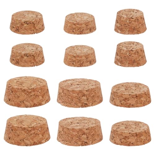 GORGECRAFT 30Stk 6 Stile Flaschenverschlüsse Aus Holzkorken Konische Korkenstopfen Ersatz Natürlich Weich Kleine Handwerkskorken Für Weinflaschen Bierflaschen Glasflaschen Einmachgläser 24.5 bis 39mm von GORGECRAFT