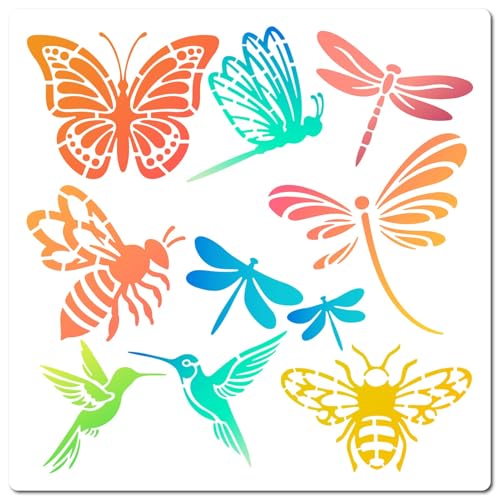 GORGECRAFT 30cm Große Insekten Schablone Schmetterling Libelle Biene Vogel Kleine Fliegende Tiere Vorlagen Wiederverwendbare Zeichenvorlagen Aus Kunststoff Zum Malen Auf Holz Wänden Türen Leinwand Hei GORGECRAFT 30cm Große Insekten Schablone Schmetterling Libelle Biene Vogel Kleine Fliegende Tiere Vorlagen Wiederverwendbare Zeichenvorlagen Aus Kunststoff Zum Malen Auf Holz Wänden Türen Leinwand Hei von GORGECRAFT