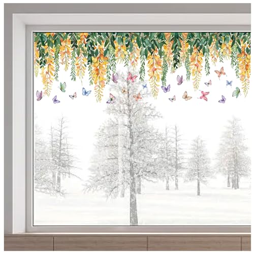 GORGECRAFT 38 x 120cm Großer Fensteraufkleber Mit Weinrebe Zum Aufhängen Große Gelbe Grünpflanzen Blätter Schmetterlinge Glasaufkleber Abnehmbar Kollisionssicher Nicht Klebend Für Fenster Und Türen GORGECRAFT 38 x 120cm Großer Fensteraufkleber Mit Weinrebe Zum Aufhängen Große Gelbe Grünpflanzen Blätter Schmetterlinge Glasaufkleber Abnehmbar Kollisionssicher Nicht Klebend Für Fenster Und Türen von GORGECRAFT