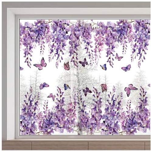 GORGECRAFT 38x116cm Großer Fensteraufkleber Große Größe Frühlings Und Sommer Hängeranke Violette Blumen Schmetterlinge Statische Fensteraufkleber Wiederverwendbar Nicht Klebender Fensteraufkleber GORGECRAFT 38x116cm Großer Fensteraufkleber Große Größe Frühlings Und Sommer Hängeranke Violette Blumen Schmetterlinge Statische Fensteraufkleber Wiederverwendbar Nicht Klebender Fensteraufkleber von GORGECRAFT
