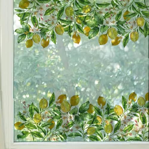 GORGECRAFT 38x116cm Zitronen Fensteraufkleber Große Sommerpflanze Doppelseitige Kollisionssichere Glaswarnung Statische Aufkleber Zur Verhinderung von Vogelschlägen Schiebetüren Wohnzimmertür Dekor GORGECRAFT 38x116cm Zitronen Fensteraufkleber Große Sommerpflanze Doppelseitige Kollisionssichere Glaswarnung Statische Aufkleber Zur Verhinderung von Vogelschlägen Schiebetüren Wohnzimmertür Dekor von GORGECRAFT