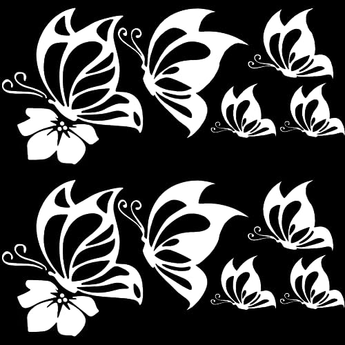 GORGECRAFT 4 Blatt Schmetterlings-Autoaufkleber-Set Große Autoaufkleber Schmetterlinge Küssender Hibiskus Reflektierende Aufkleber Wasserfester Vinyl-Aufkleber Damen-Autoaufkleber Für Auto Weiß GORGECRAFT 4 Blatt Schmetterlings-Autoaufkleber-Set Große Autoaufkleber Schmetterlinge Küssender Hibiskus Reflektierende Aufkleber Wasserfester Vinyl-Aufkleber Damen-Autoaufkleber Für Auto Weiß von GORGECRAFT