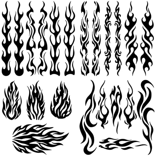 GORGECRAFT 4 Stil 4 Stück Reflektierende Flammen Autoaufkleber Schwarz Feuer Rennsport Streifen Auto Stoßstangenaufkleber Wasserdicht PET Automobil Außendekor Aufkleber Für SUV LKW Motorrad Türen Wänd GORGECRAFT 4 Stil 4 Stück Reflektierende Flammen Autoaufkleber Schwarz Feuer Rennsport Streifen Auto Stoßstangenaufkleber Wasserdicht PET Automobil Außendekor Aufkleber Für SUV LKW Motorrad Türen Wänd von GORGECRAFT