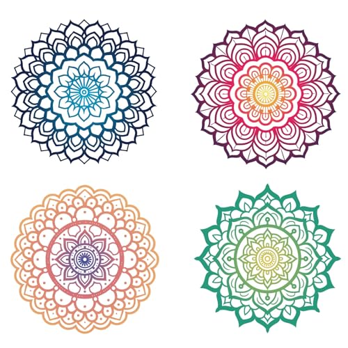 GORGECRAFT 4 Stück 16cm Mandala Arts Fensteraufkleber Nicht Klebend Statisch Blumen des Lebens Aufkleber Für Glasschiebetüren wasserdichte Fensterfolie Verhindert DASS Vögel Ins Schlafzimmer Und Die GORGECRAFT 4 Stück 16cm Mandala Arts Fensteraufkleber Nicht Klebend Statisch Blumen des Lebens Aufkleber Für Glasschiebetüren wasserdichte Fensterfolie Verhindert DASS Vögel Ins Schlafzimmer Und Die von GORGECRAFT