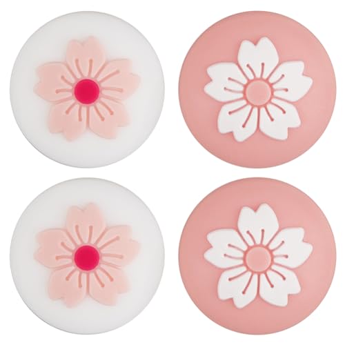 GORGECRAFT 4 Stück 2 Stile Silikon-Daumengriffkappen Für Joycon Süßer Kawaii-Stil Weich Rund Blumen-Daumenstick-Joystick Wipptastenabdeckung Ersatz Kompatibel Mit Switch 1.7x1.7cm GORGECRAFT 4 Stück 2 Stile Silikon-Daumengriffkappen Für Joycon Süßer Kawaii-Stil Weich Rund Blumen-Daumenstick-Joystick Wipptastenabdeckung Ersatz Kompatibel Mit Switch 1.7x1.7cm von GORGECRAFT
