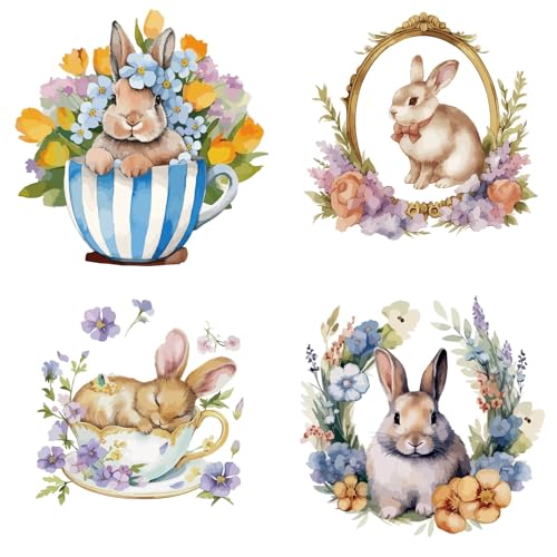 GORGECRAFT 4 Stück 4 Stile 16cm Osterhasen Fensteraufkleber Tierhasen Kaninchen Blumen Aufkleber Kunststoff PVC Wiederverwendbar Statisch Frühlings Und Feiertagsaufkleber Für Fenster Türen Zuhause P GORGECRAFT 4 Stück 4 Stile 16cm Osterhasen Fensteraufkleber Tierhasen Kaninchen Blumen Aufkleber Kunststoff PVC Wiederverwendbar Statisch Frühlings Und Feiertagsaufkleber Für Fenster Türen Zuhause P von GORGECRAFT