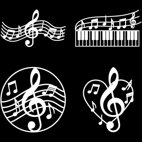 GORGECRAFT 4 Stück 4 Stile Musiknote Auto Emblem Aufkleber 20 x 20cm Weiß Wasserdicht Selbstklebend Musikklavier Reflektierende Auto Aufkleber Für Stoßstange Fahrzeug Motorrad Karosserie Fenster Seite GORGECRAFT 4 Stück 4 Stile Musiknote Auto Emblem Aufkleber 20 x 20cm Weiß Wasserdicht Selbstklebend Musikklavier Reflektierende Auto Aufkleber Für Stoßstange Fahrzeug Motorrad Karosserie Fenster Seite von GORGECRAFT