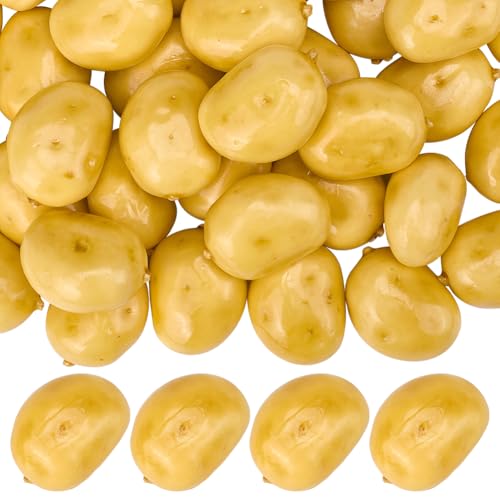 GORGECRAFT 40Stk Künstliches Gemüse Aus Schaumstoff Simulation Lebensechter Kartoffeln Lebensmittel Dekorative Seifenblasenkartoffel Für Haus Küche Fotografie Modell Party Dekoration Schrank Ornament von GORGECRAFT