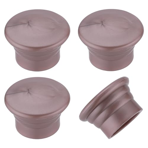 GORGECRAFT 4Stk Gardinenstangen-Endstopfen Vorhang-Endstücke Stangenabdeckungen 28mm Kunststoff-Säulenform Vorhang-Ersatz-Stangen-Endstücke Köpfe Für Zuhause Vorhang Römisches Stangenzubehör Roségold von GORGECRAFT