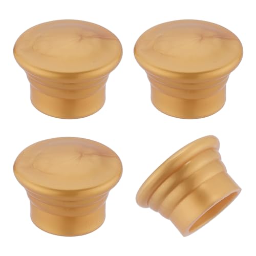 GORGECRAFT 4Stk Gardinenstangenabdeckung Goldfarbene Gardinenstangen-Endstopfen 28mm Kunststoff Säulenförmige Gardinenstangenabdeckungen Stopper Ersatzstangen-Endstücke Köpfe Zuhause Vorhang zubehör von GORGECRAFT