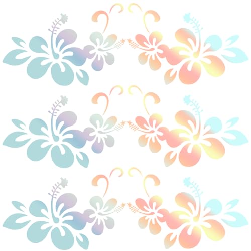 GORGECRAFT 5 Blatt Bunter Reflektierender Autoaufkleber Für Stoßstangen Und Frauen Hibiskusblüte Hawaiianischer Autoaufkleber Aus PET Wasserdicht Außendekor Aufkleber Für SUV LKW Motorrad Türen Wände GORGECRAFT 5 Blatt Bunter Reflektierender Autoaufkleber Für Stoßstangen Und Frauen Hibiskusblüte Hawaiianischer Autoaufkleber Aus PET Wasserdicht Außendekor Aufkleber Für SUV LKW Motorrad Türen Wände von GORGECRAFT