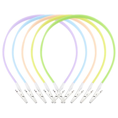 GORGECRAFT 5 Farben Zahnarzt Lätzchenhalter Clip Silikon Serviettenclips Bunte Zahnarzt Servietten Befestigungsclips Umhängeband Handtuchschürze Lätzchenhalter Für Erwachsene Ältere Menschen Küche von GORGECRAFT