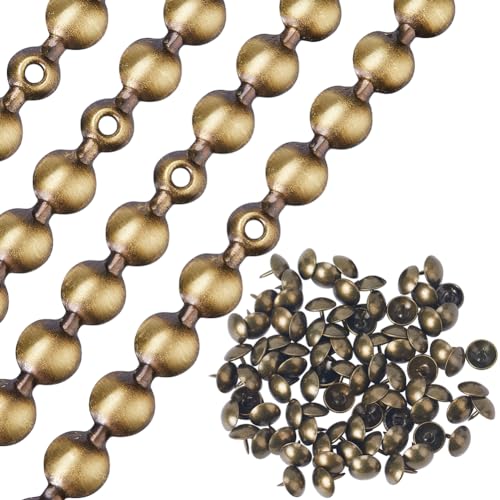 GORGECRAFT 5 Stück X 1m Polsternägel-Streifen 10.5mm Metall Eisen Runder Kopf Glänzend Dekorative Nagelkopfbesätze Mit 90 Polsternägeln Passend Für Sofa Stuhl Möbel Antikbronze GORGECRAFT 5 Stück X 1m Polsternägel-Streifen 10.5mm Metall Eisen Runder Kopf Glänzend Dekorative Nagelkopfbesätze Mit 90 Polsternägeln Passend Für Sofa Stuhl Möbel Antikbronze von GORGECRAFT