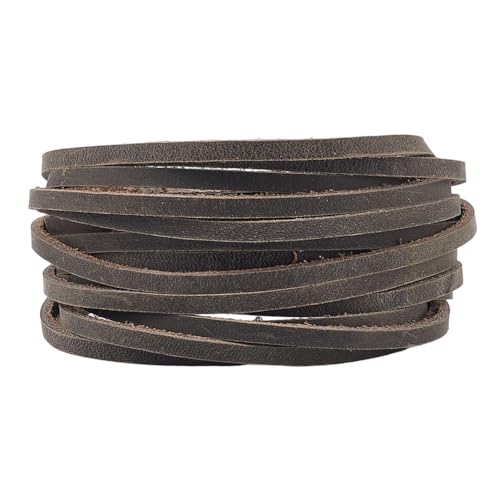 GORGECRAFT 5 m Flaches Echtlederband 4mm Breit Crazy Horse Lederstreifen 2mm Dick Genarbtes Rindsleder Graues Flechtfadenseil Für Halsketten Armbänder Schmuckherstellung Schnürsenkel DIY Bastelarbeite GORGECRAFT 5 m Flaches Echtlederband 4mm Breit Crazy Horse Lederstreifen 2mm Dick Genarbtes Rindsleder Graues Flechtfadenseil Für Halsketten Armbänder Schmuckherstellung Schnürsenkel DIY Bastelarbeite von GORGECRAFT