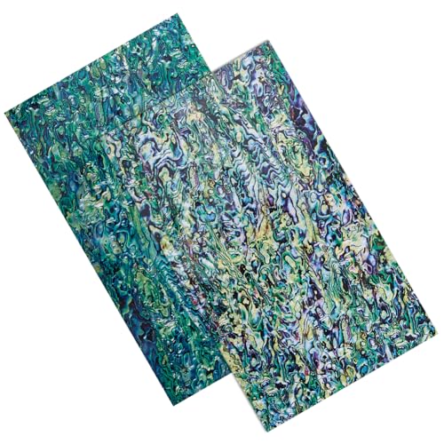 GORGECRAFT 5.5x9.5 Zoll 2 Stück Abalone Muschelstäbe Abalone Furnierblatt Grün Gelb Rechteckig Muschelimitat Handaufkleber Für Inlay Projekte Basteln Handgefertigte Dekoration Mit Klebeband Auf Der von GORGECRAFT
