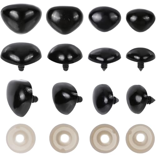 GORGECRAFT 50 Set 4 Größen Große Sicherheitsnasen Aus Kunststoff Schwarz Für Teddybären Puppen 26mm 28mm 32mm 35mm Gehäkelte Stofftiere Zubehör Für Welpen Plüsch Amigurumi Accessoire Puppenherstel GORGECRAFT 50 Set 4 Größen Große Sicherheitsnasen Aus Kunststoff Schwarz Für Teddybären Puppen 26mm 28mm 32mm 35mm Gehäkelte Stofftiere Zubehör Für Welpen Plüsch Amigurumi Accessoire Puppenherstel von GORGECRAFT