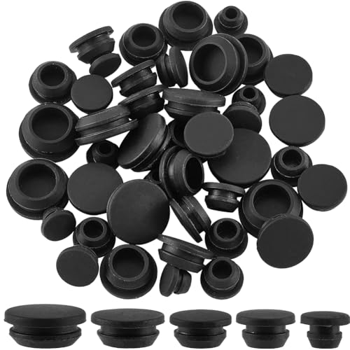 GORGECRAFT 50 Stück 5 Größen Silikon Lochstopfen Schwarzer Gummi Konisch Rund Wasserdicht Knopfrohr Endabdeckung Weich Flexibel Wiederverwendbar Badewannenstopfen Passend Für Möbel Flaschen Rohre GORGECRAFT 50 Stück 5 Größen Silikon Lochstopfen Schwarzer Gummi Konisch Rund Wasserdicht Knopfrohr Endabdeckung Weich Flexibel Wiederverwendbar Badewannenstopfen Passend Für Möbel Flaschen Rohre von GORGECRAFT