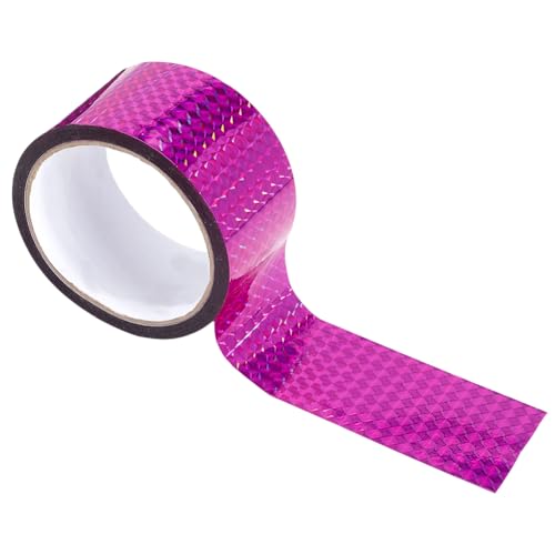GORGECRAFT 50 m Rosa Reflektierendes Klebeband Kunststoffprisma Wasserfest Glänzende Maskierungsdekore Selbstklebende Holografische Bänder Für DIY Kunsthandwerksprojekte Hält Vögel Fern Für Zuhause GORGECRAFT 50 m Rosa Reflektierendes Klebeband Kunststoffprisma Wasserfest Glänzende Maskierungsdekore Selbstklebende Holografische Bänder Für DIY Kunsthandwerksprojekte Hält Vögel Fern Für Zuhause von GORGECRAFT