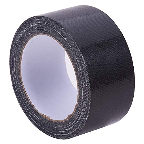 GORGECRAFT 50mm x 20M Buchbinderband Tuch Stoffreparatur Sicheres Tuch Bibliothek Buchscharnier Planatol Reparatur Bastelband Säurefrei für Buchbinder Selbstklebend Scharnierung Kabel Kabel,Schwarz von GORGECRAFT