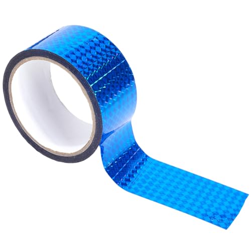 GORGECRAFT 5OM Selbstklebendes Holografisches Reflektorband Großpackung Blaues Kunststoffprisma Wasserfestes Glitzer Abdeckband Für Dekorationszwecke Für Heimwerkerprojekte Kunsthandwerk Hält Vögel GORGECRAFT 5OM Selbstklebendes Holografisches Reflektorband Großpackung Blaues Kunststoffprisma Wasserfestes Glitzer Abdeckband Für Dekorationszwecke Für Heimwerkerprojekte Kunsthandwerk Hält Vögel von GORGECRAFT