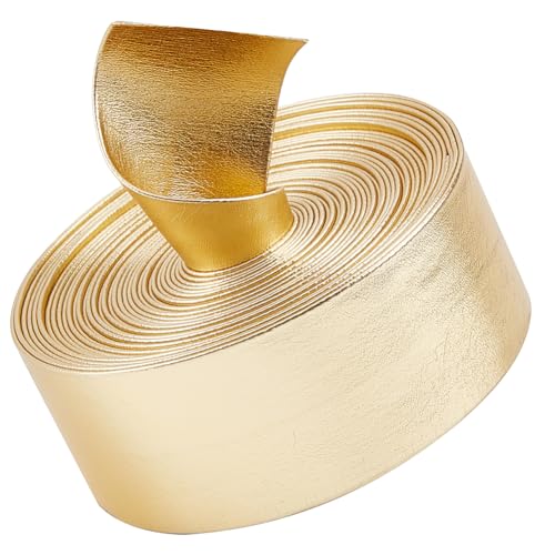 GORGECRAFT 5m Goldfarbener Metallic-Lederstreifen 30mm Breit Flache Glänzende PU-Lederbänder Glänzendes Leder Spitzenabstreifer Perlenschnur Doppelseitiges Lederzubehör Kunstkordel Zum Basteln Schmuck GORGECRAFT 5m Goldfarbener Metallic-Lederstreifen 30mm Breit Flache Glänzende PU-Lederbänder Glänzendes Leder Spitzenabstreifer Perlenschnur Doppelseitiges Lederzubehör Kunstkordel Zum Basteln Schmuck von GORGECRAFT