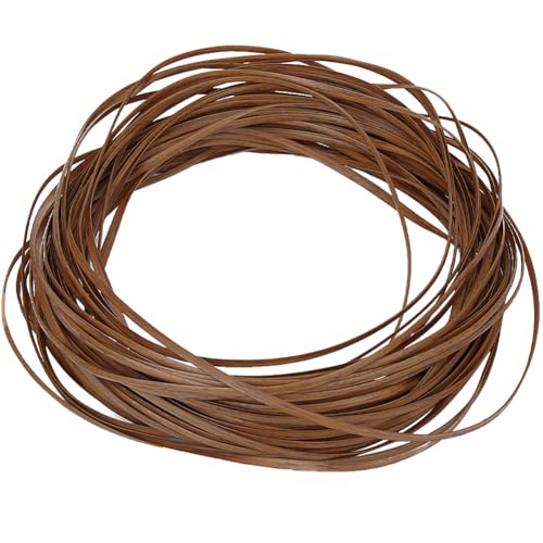 GORGECRAFT 5mm X 30m Rattan-Reparaturset Webmaterial Kunststoff Flacher Korb Weidengeflecht Schilfrohr Synthetisches Rattan Gewebt Kunststoffrohr Fixstrick Für Garten Terrasse Stuhl Box Kamel von GORGECRAFT