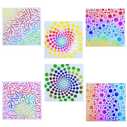 GORGECRAFT 6Stk 3 Stile 15x15cm Mandala-Dotting-Schablonen Felsmalerei-Vorlage Wiederverwendbare Kunststoff-Zeichenschablonen Für DIY Holzwände Kunst Möbel Bodenfliesen Leinwand Stoff Glas Stein Dekor von GORGECRAFT
