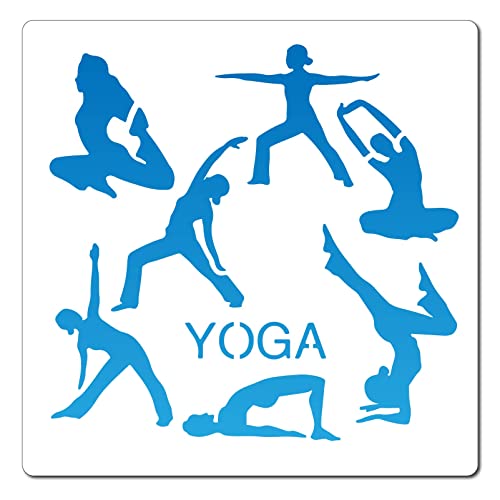 GORGECRAFT 7.1"X7.1"Yoga Pose Schablone Gymnastik Schablone Frauen Üben Wiederverwendbare Kunststoff Zeichnung Malschablonen Schablone Zum Malen Auf Karton Wand Stoff Fliesen Leinwand Basteln GORGECRAFT 7.1"X7.1"Yoga Pose Schablone Gymnastik Schablone Frauen Üben Wiederverwendbare Kunststoff Zeichnung Malschablonen Schablone Zum Malen Auf Karton Wand Stoff Fliesen Leinwand Basteln von GORGECRAFT