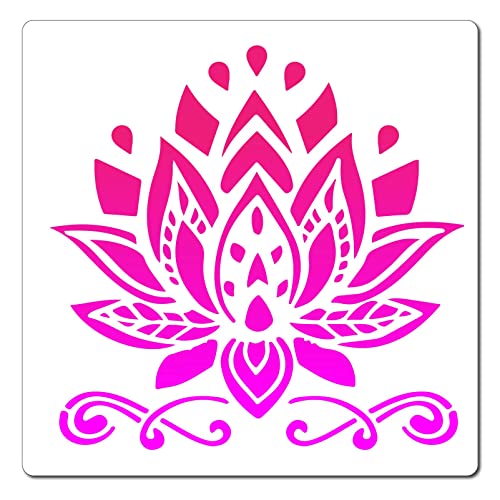 GORGECRAFT 7.1" x 7.1" Lotusblumen-Schablonen Heilige Mandala-Blatt-Schablonen Wiederverwendbare Kunststoff-Zeichnungs-Malschablonen Schablone Zum Malen Auf Karton Wand Stoff Fliesen Leinwand Basteln GORGECRAFT 7.1" x 7.1" Lotusblumen-Schablonen Heilige Mandala-Blatt-Schablonen Wiederverwendbare Kunststoff-Zeichnungs-Malschablonen Schablone Zum Malen Auf Karton Wand Stoff Fliesen Leinwand Basteln von GORGECRAFT