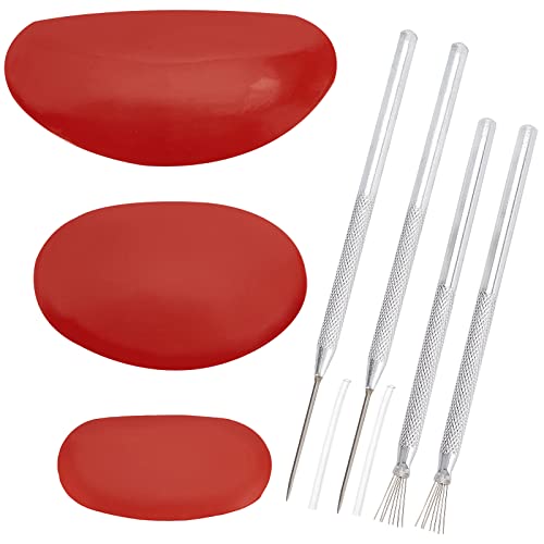 GORGECRAFT 7PCS Clay Needle Ceramic Detail Tools Enthält Clay Needle Tools Feather Wire Texture Tool Und Pottery Clay Ribs Rubber Für Clay Modeling Carving Detail Processing von GORGECRAFT