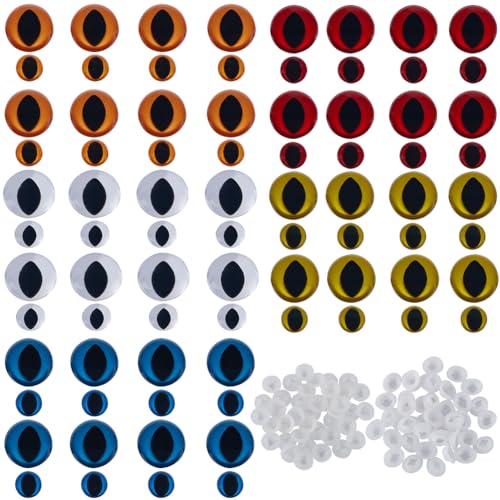 GORGECRAFT A Box 80Stk 10 Stile Kunststoff-Puppenaugen 10mm 18mm Farbige Bastel-Sicherheitsaugen Mit Unterlegscheiben Für Plüschtiere Häkelbären Puppen Teddy Bastelbedarf Blau Gelb Weiß Rot Orange GORGECRAFT A Box 80Stk 10 Stile Kunststoff-Puppenaugen 10mm 18mm Farbige Bastel-Sicherheitsaugen Mit Unterlegscheiben Für Plüschtiere Häkelbären Puppen Teddy Bastelbedarf Blau Gelb Weiß Rot Orange von GORGECRAFT