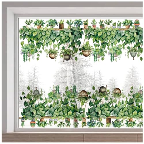 GORGECRAFT Fensteraufkleber Mit Topfpflanzen Kaktus Grüne Blätter Fensteraufkleber Frühling Bonsai Sukkulenten Fensteraufkleber Nicht Klebend Entfernbar Wiederverwendbar Doppelseitig Glasaufkleber GORGECRAFT Fensteraufkleber Mit Topfpflanzen Kaktus Grüne Blätter Fensteraufkleber Frühling Bonsai Sukkulenten Fensteraufkleber Nicht Klebend Entfernbar Wiederverwendbar Doppelseitig Glasaufkleber von GORGECRAFT
