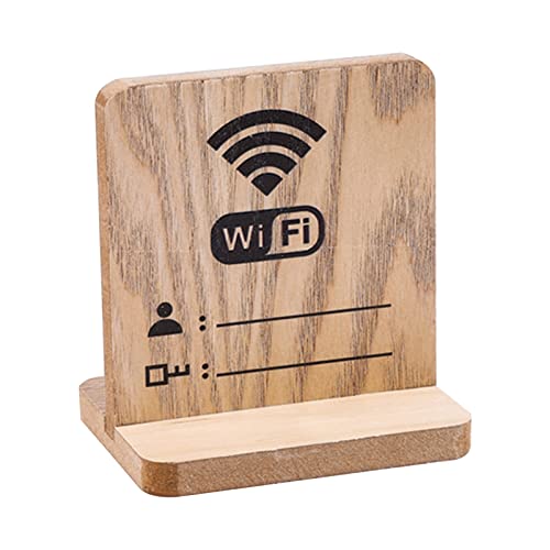GORGECRAFT Holz-WiFi-Schild Passwort Holz Freistehender Board-Display-Halter Mit Holzsockel Für Heim- Oder Geschäftstisch-Büro von GORGECRAFT