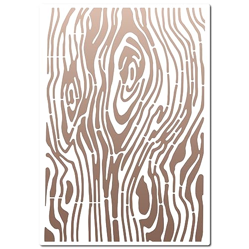 GORGECRAFT Holzmaserung-Schablonen 29.7X 21cm Holzmaserung Kuchen-Vorlagen Wiederverwendbar Schild Quadratische Schablone Ausgehöhlte Zeichnungsvorlage Zum Malen Holz Wand Scrapbooking Karten Boden von GORGECRAFT