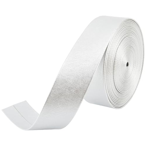 GORGECRAFT Lederstreifen, 30 mm breit, 5 m, silberfarben, flach, 1 mm dick, PU-Rand, Kunst-Lammfell-Textur, Kunstlederriemen, Flechtfaden für Armbänder, Schmuckherstellung, DIY Handwerk GORGECRAFT Lederstreifen, 30 mm breit, 5 m, silberfarben, flach, 1 mm dick, PU-Rand, Kunst-Lammfell-Textur, Kunstlederriemen, Flechtfaden für Armbänder, Schmuckherstellung, DIY Handwerk von GORGECRAFT