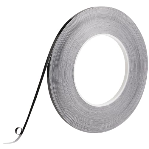 GORGECRAFT Metallisiertes Polyesterfolienband 50 m X 5mm Glänzend Schwarzes Dekorband Spiegelrand Fliesen Dichtungsstreifen Abziehen Und Aufkleben Selbstklebende Wandleisten Für DIY Wandgrafiken White von GORGECRAFT