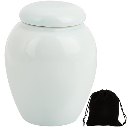 GORGECRAFT Mini-Urnen Gedenkurne Gedenk-Aschehalter Kleine Beerdigung Andenken Urnen Keramik Porzellan Aufbewahrungsbehälter Glas zum Teilen von Asche Familie Menschliche Haustiere Hund Sammlung Blau GORGECRAFT Mini-Urnen Gedenkurne Gedenk-Aschehalter Kleine Beerdigung Andenken Urnen Keramik Porzellan Aufbewahrungsbehälter Glas zum Teilen von Asche Familie Menschliche Haustiere Hund Sammlung Blau von GORGECRAFT