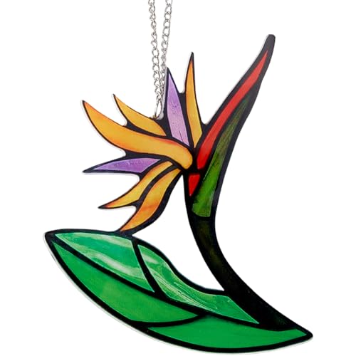 GORGECRAFT Paradiesvogel Blumendekor Gebeiztes Acryl Fenster Sonnenfänger Künstliche Kunstblumen Ornament Fensterbehang Mit Eisenkette Und Ring Für Mama Und Oma Einweihungsgeschenk GORGECRAFT Paradiesvogel Blumendekor Gebeiztes Acryl Fenster Sonnenfänger Künstliche Kunstblumen Ornament Fensterbehang Mit Eisenkette Und Ring Für Mama Und Oma Einweihungsgeschenk von GORGECRAFT