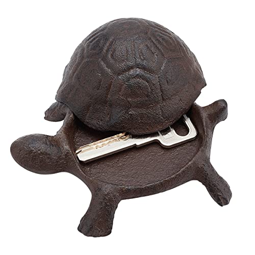GORGECRAFT Schildkröten-Gusseisen-Schlüsselversteck-Gartendekorations-Umleitungsschlüssel-Versteck-Geheime Aufbewahrungsbox Für Den Außenbereich Schlüsselhalter Sicheres Verstecken Schlüsselschmuck von GORGECRAFT