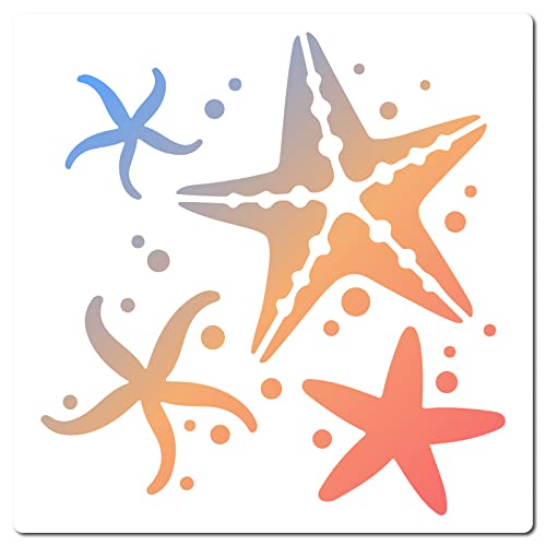 GORGECRAFT Seestern-Schablone 4 Seestern-Zeichenvorlage Sommer-Ozean-Thema 18x18 cm Quadratische Zeichenschablonen Zum Malen Auf Wandmöbeln Leinwand Stoff Scrapbooking Karten DIY Kunsthandwerk GORGECRAFT Seestern-Schablone 4 Seestern-Zeichenvorlage Sommer-Ozean-Thema 18x18 cm Quadratische Zeichenschablonen Zum Malen Auf Wandmöbeln Leinwand Stoff Scrapbooking Karten DIY Kunsthandwerk von GORGECRAFT