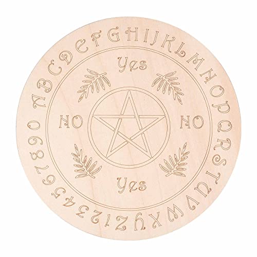 GORGECRAFT Sternenmuster-Pendelbrett Aus Holz Wahrsagen Metaphysik Nachrichtentafel Holzschnitzbretter Wahrsagen Hexerei Altar-Untersetzer Umweltfreundlich Verbrühungssicher 149 mm von GORGECRAFT