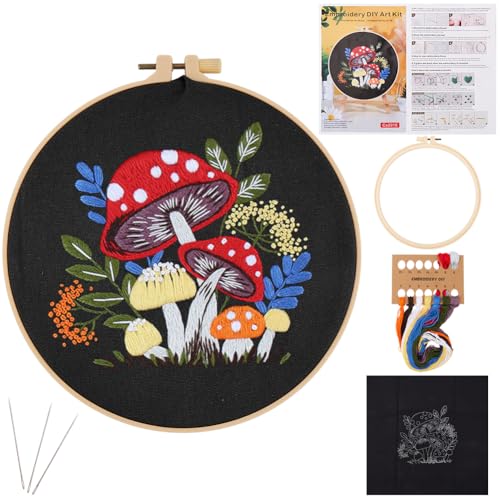 GORGECRAFT Stickset „Pilz“ Für Anfänger Kunsthandwerk Praktisches Nähset DIY Sets Kreuzstich Starter Kits Mit Mustern Anleitungen Bedrucktem Baumwollstoff Rahmen Faden Nadeln GORGECRAFT Stickset „Pilz“ Für Anfänger Kunsthandwerk Praktisches Nähset DIY Sets Kreuzstich Starter Kits Mit Mustern Anleitungen Bedrucktem Baumwollstoff Rahmen Faden Nadeln von GORGECRAFT