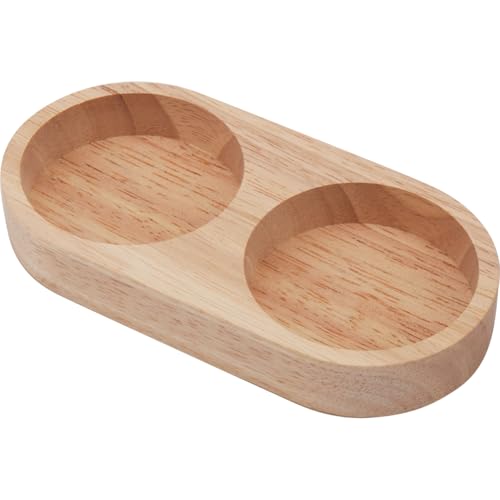 GORGECRAFT Tablett Für Salz Und Pfeffermühle Aus Holz Tablett Aus Akazienholz Pfeffermühlenhalter Mühlen & Streuer Ablage Für Salz Und Pfeffermühle Für 2 Mühle Zubehör Halter Heimdekoration Weizen von GORGECRAFT