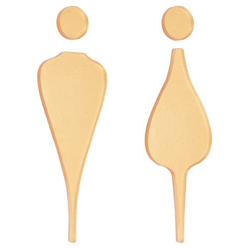 GORGECRAFT Toilettenschilder Männer Und Frauen Gebürstete Badezimmertürbeschilderung Dekor WC-Türschild Acrylfiguren-Set Selbstklebende Rückwand WC-Symbol-Aufkleber Für Geschäft Büro Gold GORGECRAFT Toilettenschilder Männer Und Frauen Gebürstete Badezimmertürbeschilderung Dekor WC-Türschild Acrylfiguren-Set Selbstklebende Rückwand WC-Symbol-Aufkleber Für Geschäft Büro Gold von GORGECRAFT