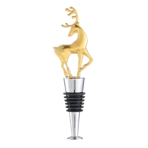 GORGECRAFT Weinverschluss Mit Hirschmotiv Goldenes Metall Champagner Weinflaschen Pumpflasche Dekorative Aufsätze Wiederverwendbare Weinkorken Aus Silikon Für Whisky Likör Einweihungsparty Weihnachten GORGECRAFT Weinverschluss Mit Hirschmotiv Goldenes Metall Champagner Weinflaschen Pumpflasche Dekorative Aufsätze Wiederverwendbare Weinkorken Aus Silikon Für Whisky Likör Einweihungsparty Weihnachten von GORGECRAFT
