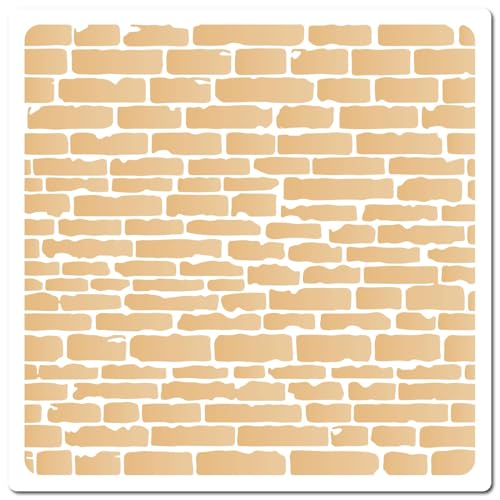 GORGECRAFT Ziegelwand Schablonen PET Kunststoff Groß Quadratisch Wiederverwendbar Ziegelstruktur Hintergrund Zeichenvorlagen Zum Malen Auf Wänden Holz Stoff Fliesen Möbeln Dekorationen Scrapbooking von GORGECRAFT