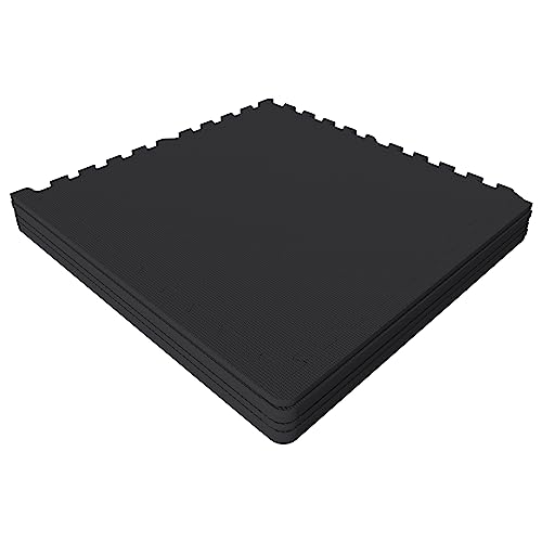 GORILLA SPORTS® Schutzmatten - 6 Matten mit 12 Endstücke, 60 x 60 x 1,2 cm, rutschfeste, Eva Schaumstoff, Farbwahl - Bodenschutzmatten Fitness, Bodenmatten, Puzzlematten, Unterlegmatten, Poolmatte von GORILLA SPORTS